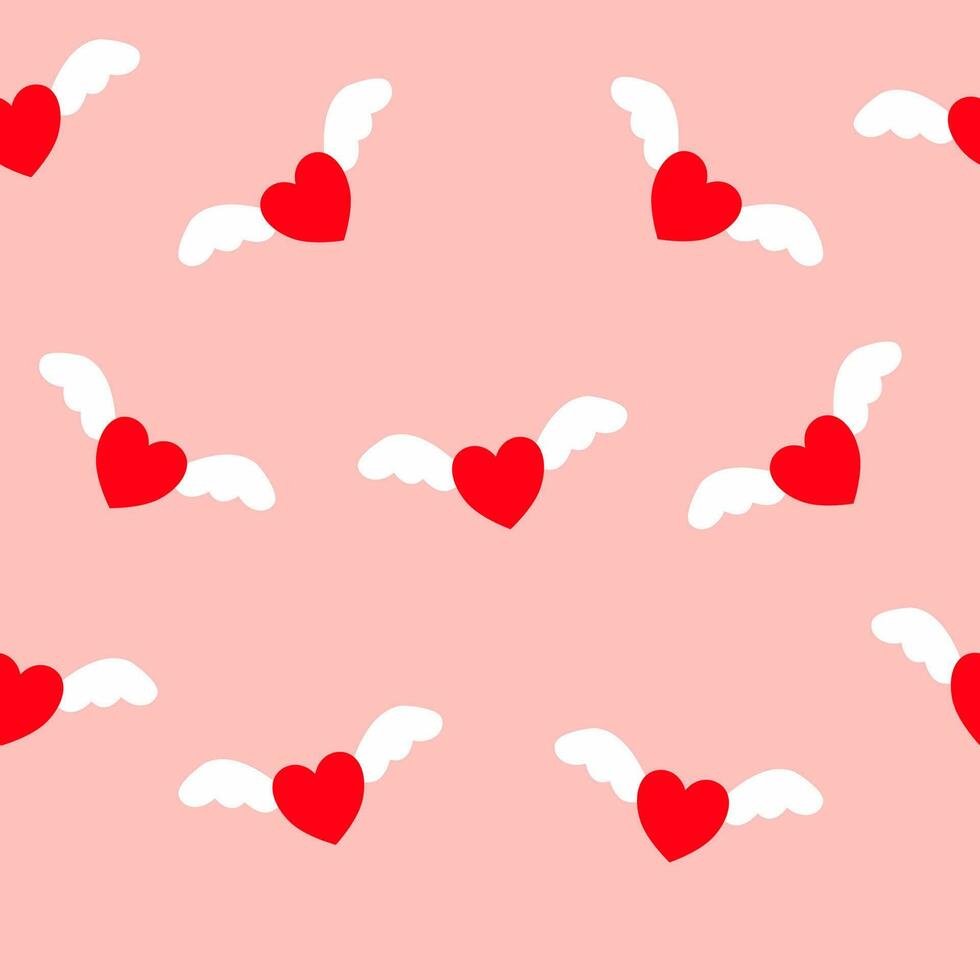 heart shaped seamless background showing love vector