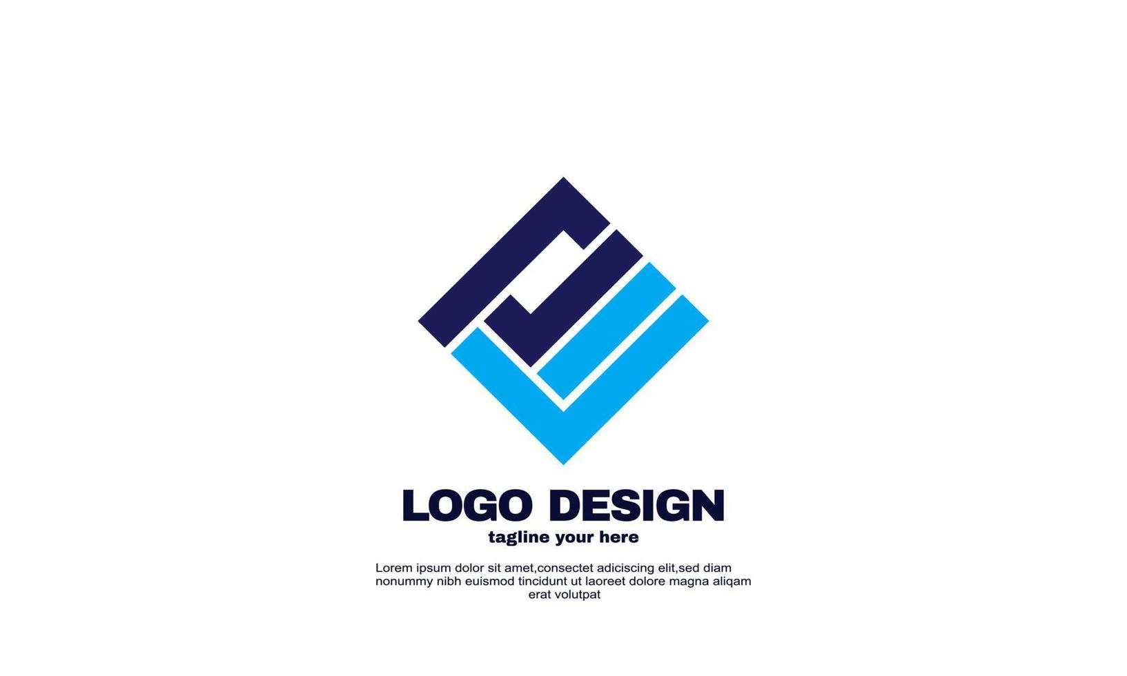 impresionantes elementos de diseño vector de diseño de logotipo único de su empresa de marca