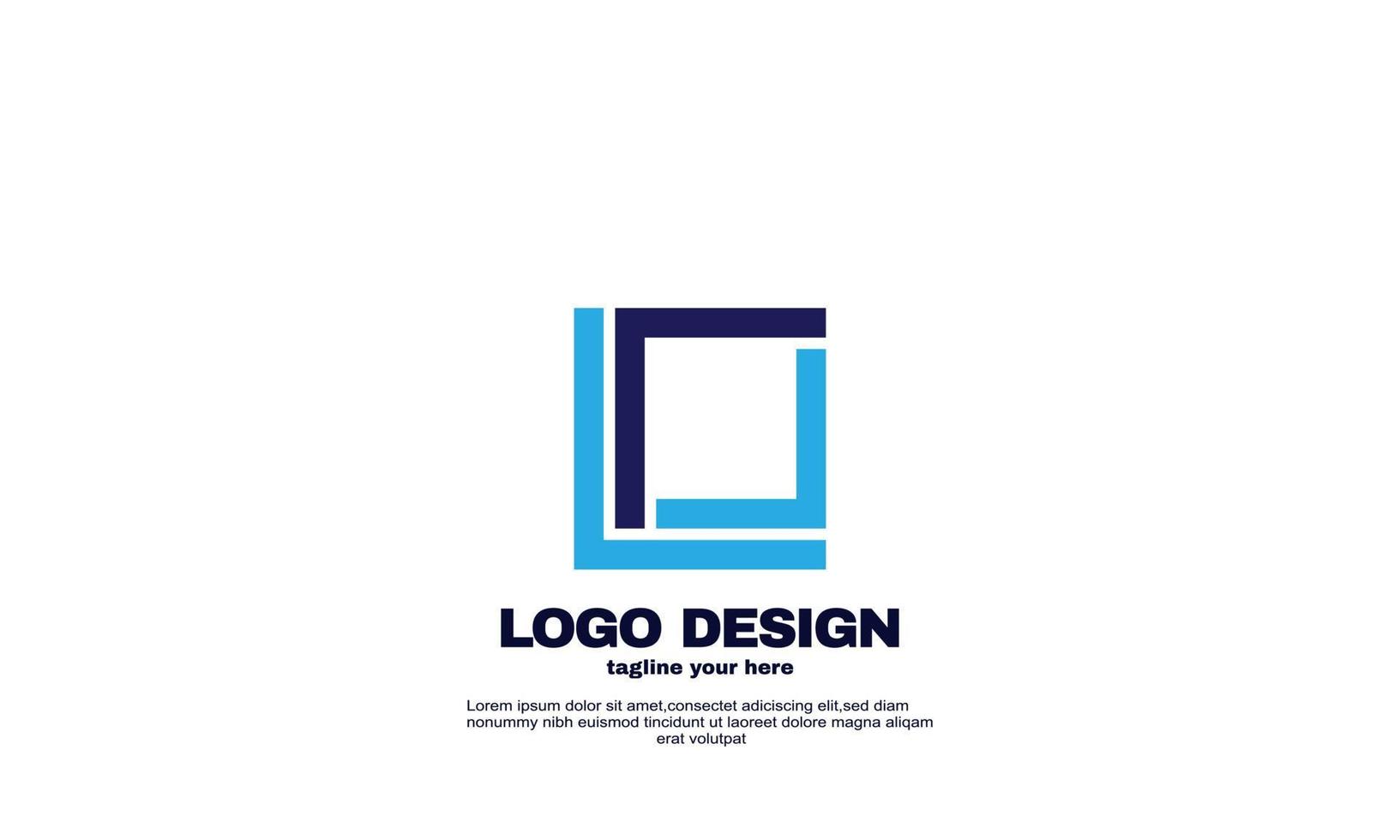 elementos de diseño creativo abstracto su identidad de marca empresa empresa plantilla de diseño de logotipo único vector