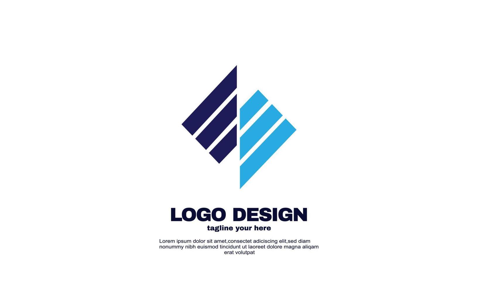 elementos creativos abstractos diseño de logotipo único de su empresa vector