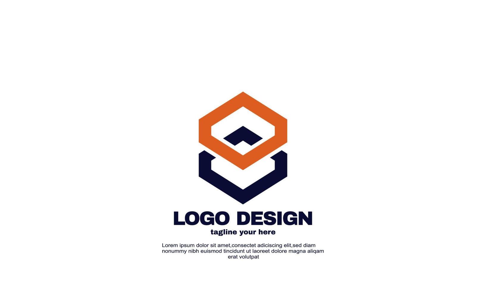 abstract creative logo modern creative branding idea company business design vector