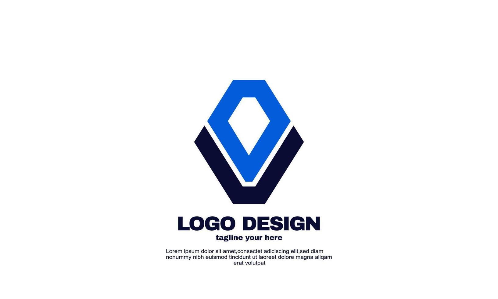 impresionante logotipo creativo idea de marca creativa moderna diseño de empresa comercial vector