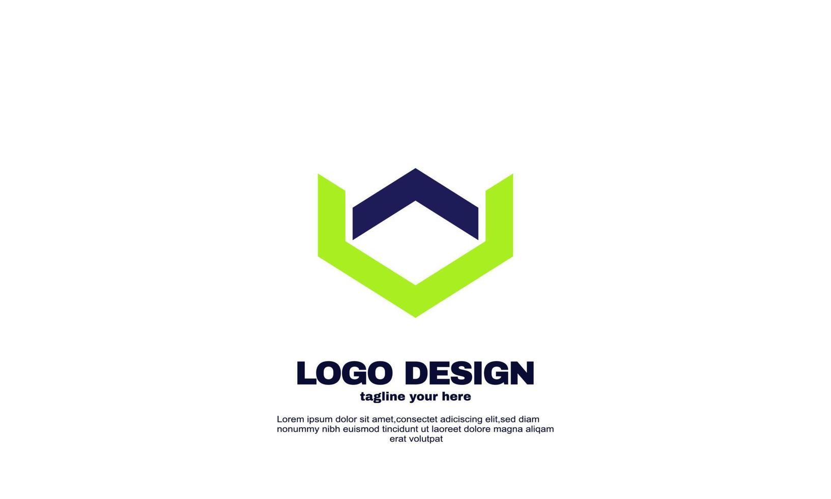 awesome creative company business building simple idea design logo element brand identity design vector