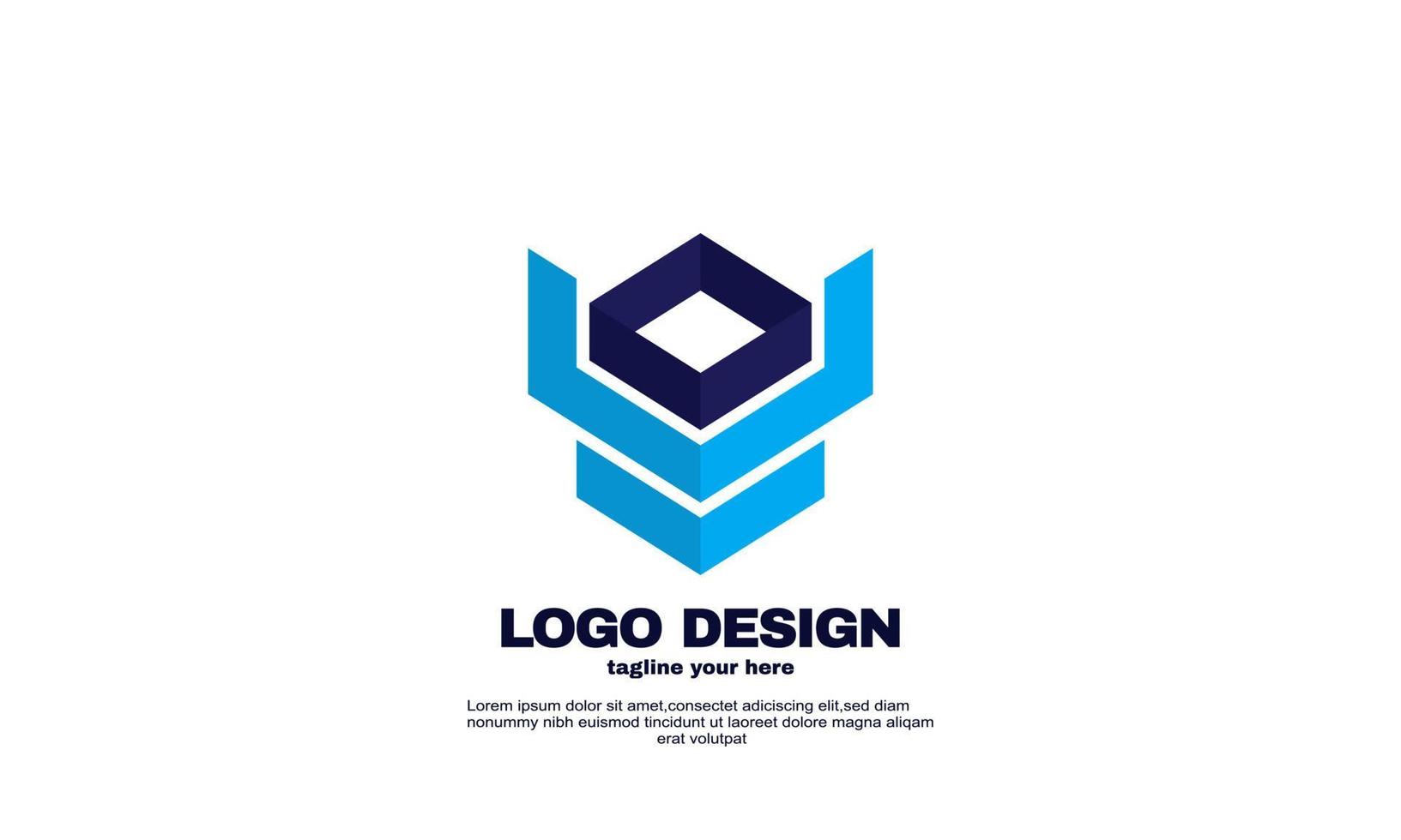 awesome creative company building business simple idea design logo element branding identity design vector