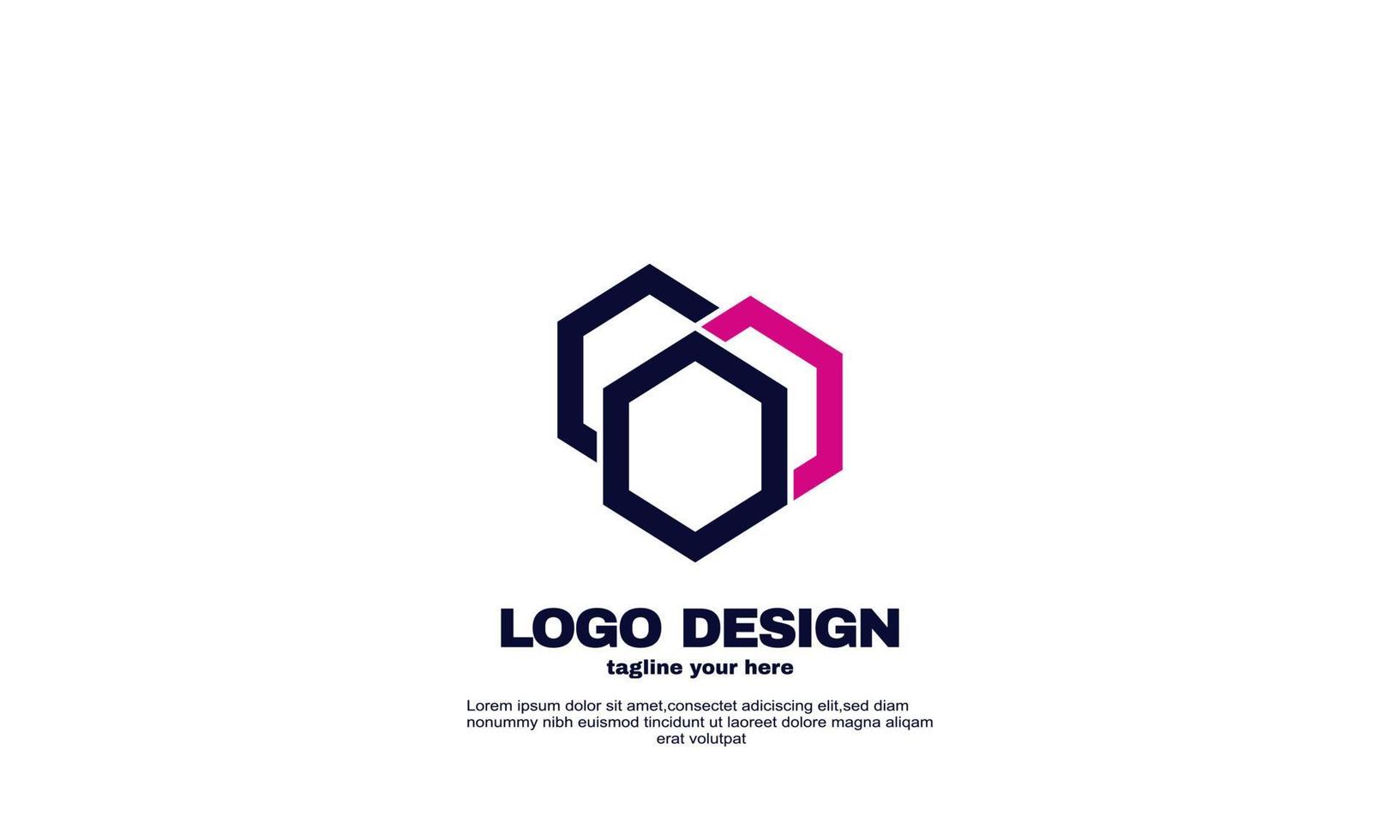 awesome creative logo modern creative branding idea company business design template vector