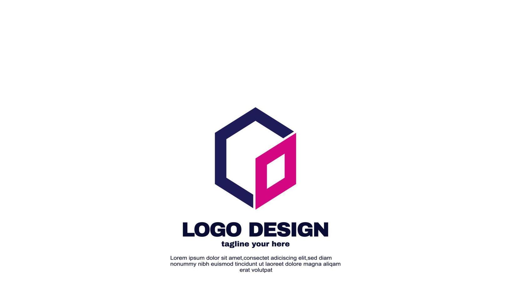 stock empresa creativa edificio de negocios diseño de idea simple elemento de logotipo diseño de identidad de marca vector