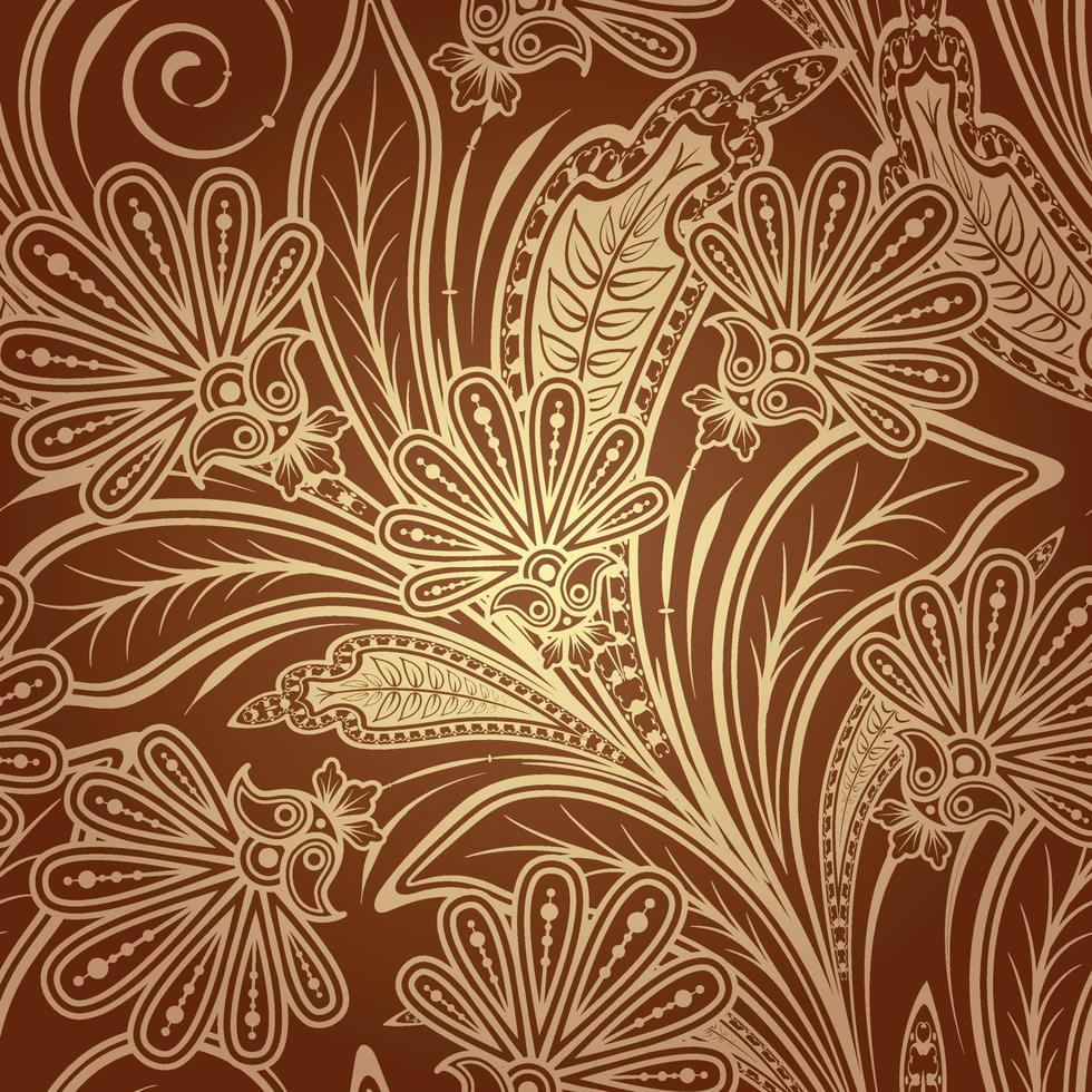 Seamless Gold Pattern 03 vector