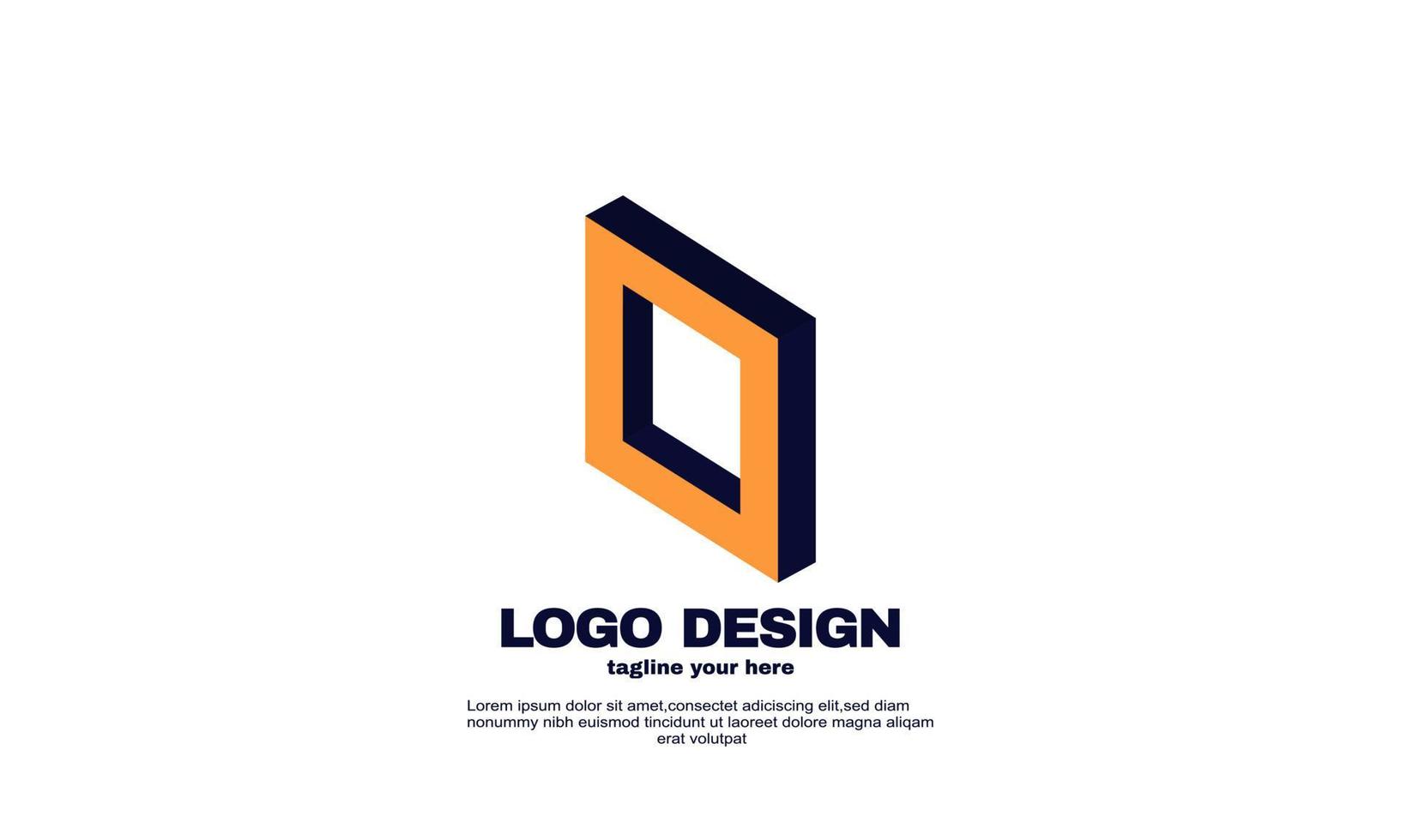stock abstract creative illustration modern logo company business sign geometric design vector