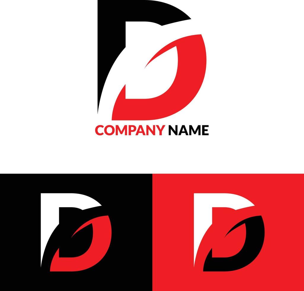 d último diseño de logotipo vector