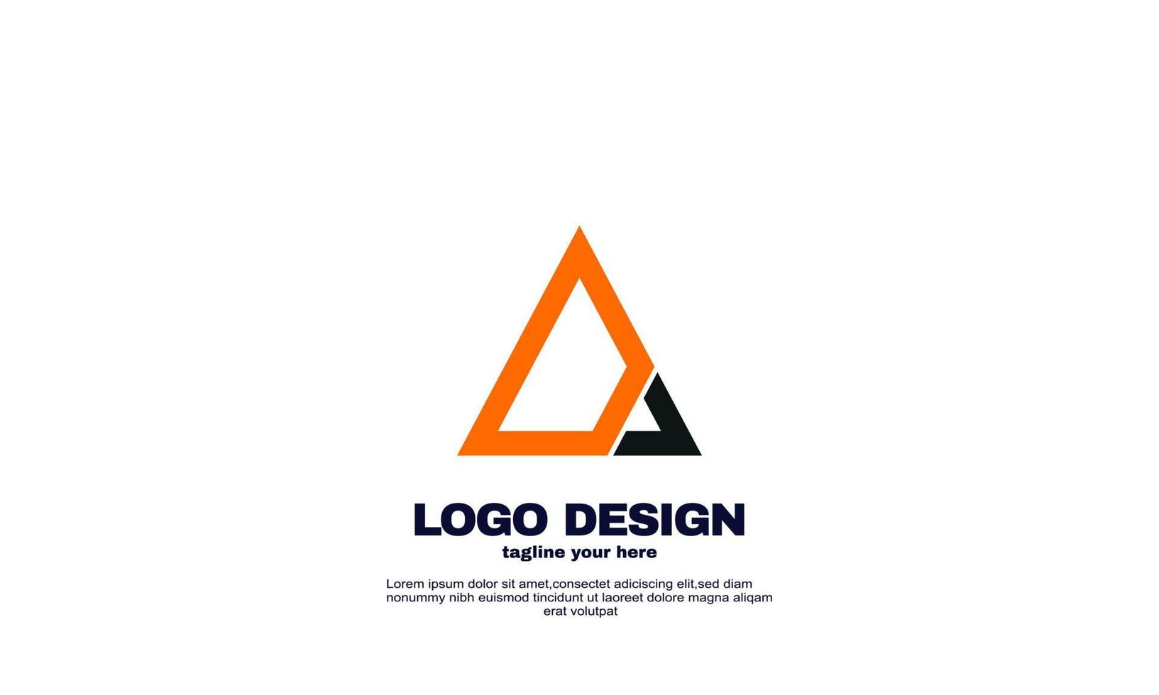 vector de stock empresa de negocios corporativos creativos diseño de idea simple triángulo logotipo elemento diseño de identidad