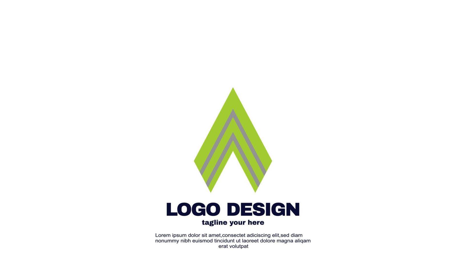 abstract creative corporate business company simple idea design triangle logo element brand identity design vector
