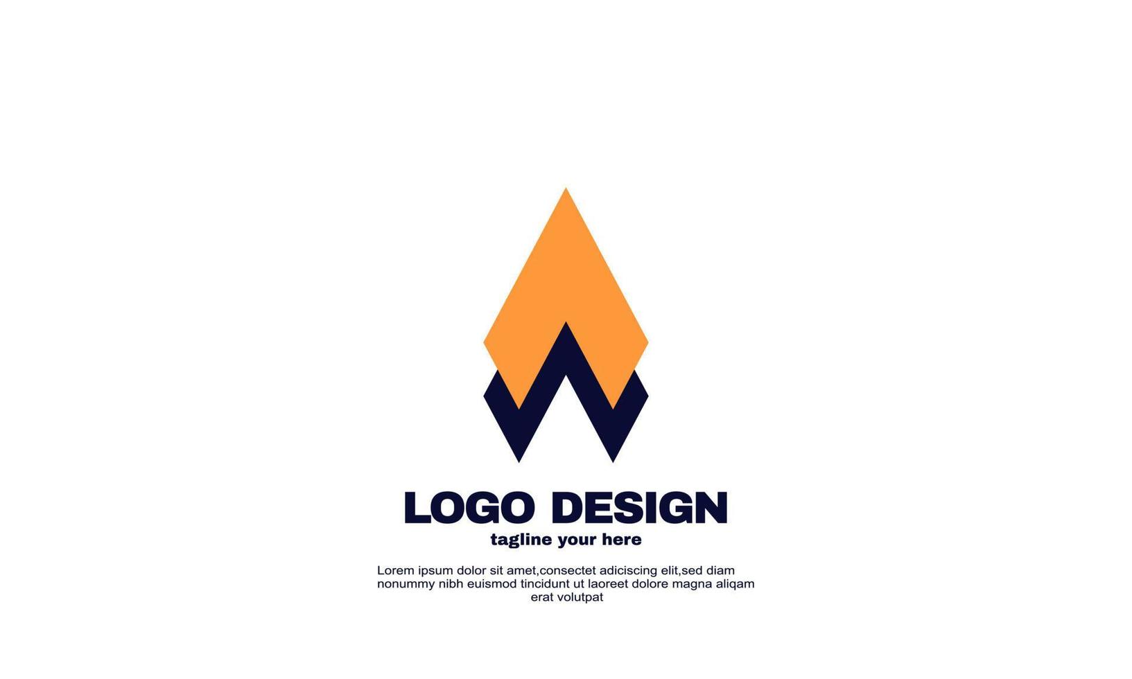 stock creative corporate business company simple idea design triangle logo element brand identity design vector