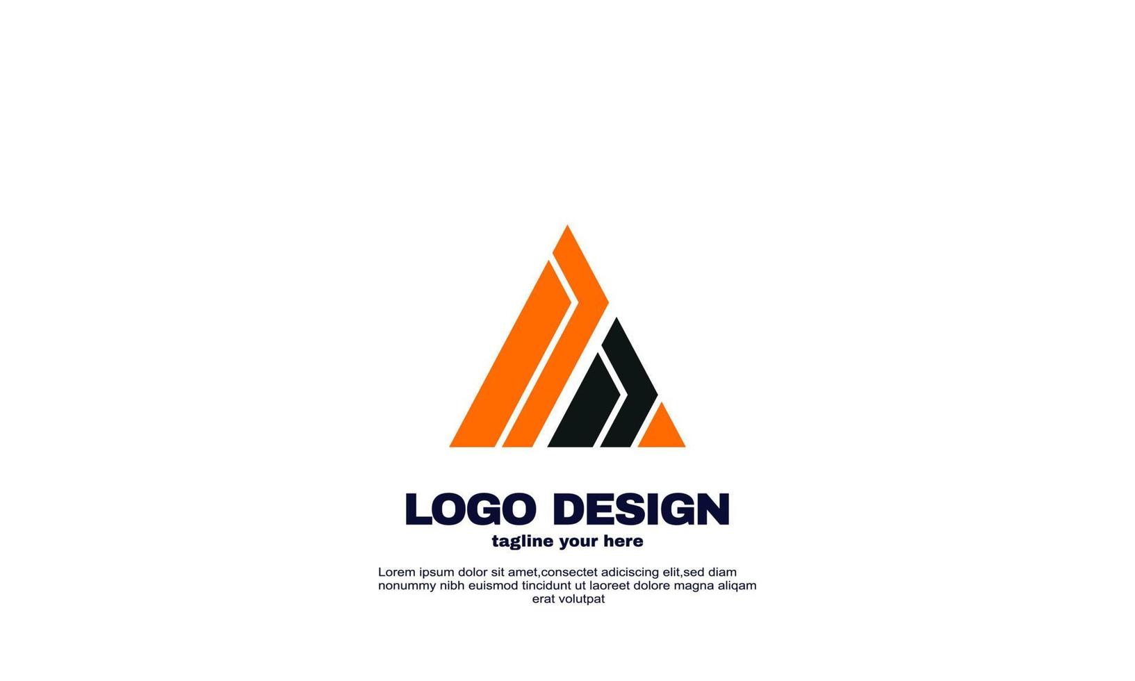stock abstract creative corporate company business simple idea design triangle logo element brand identity design template colorful vector