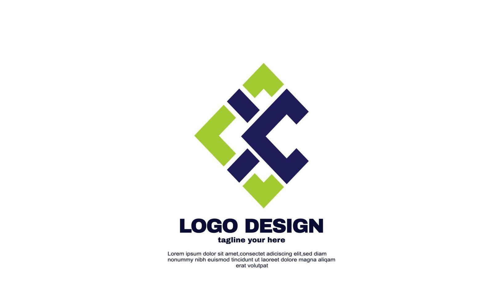 awesome business corporate company elegant idea design logo branding identity template vector