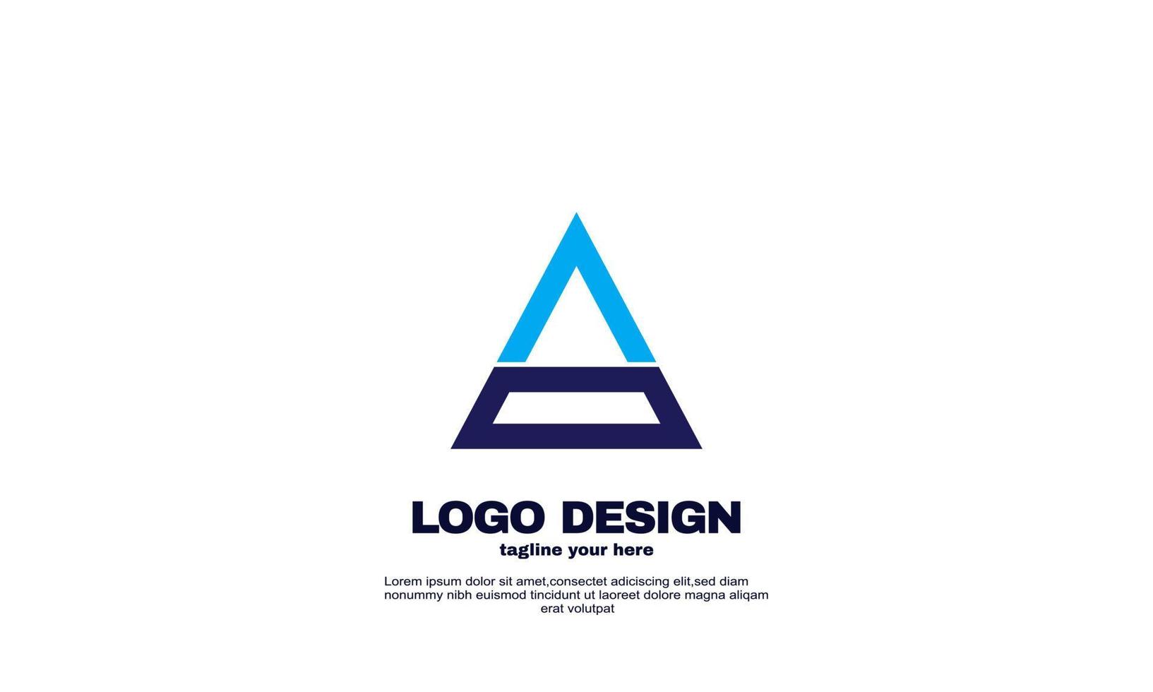 stock vector creative corporate business company simple idea design triangle logo brand element identity design