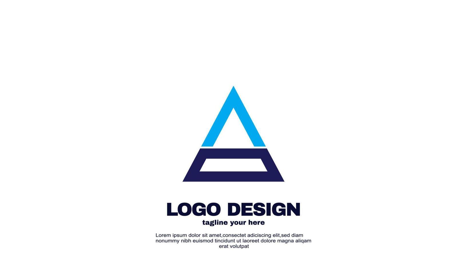 vector de stock empresa de negocios corporativos creativos diseño de idea simple triángulo logotipo marca elemento diseño de identidad