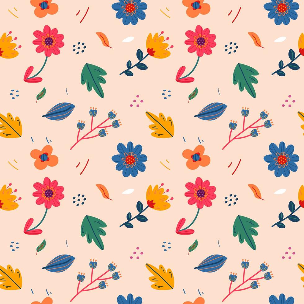 Spring Floral Seamless Pattern vector