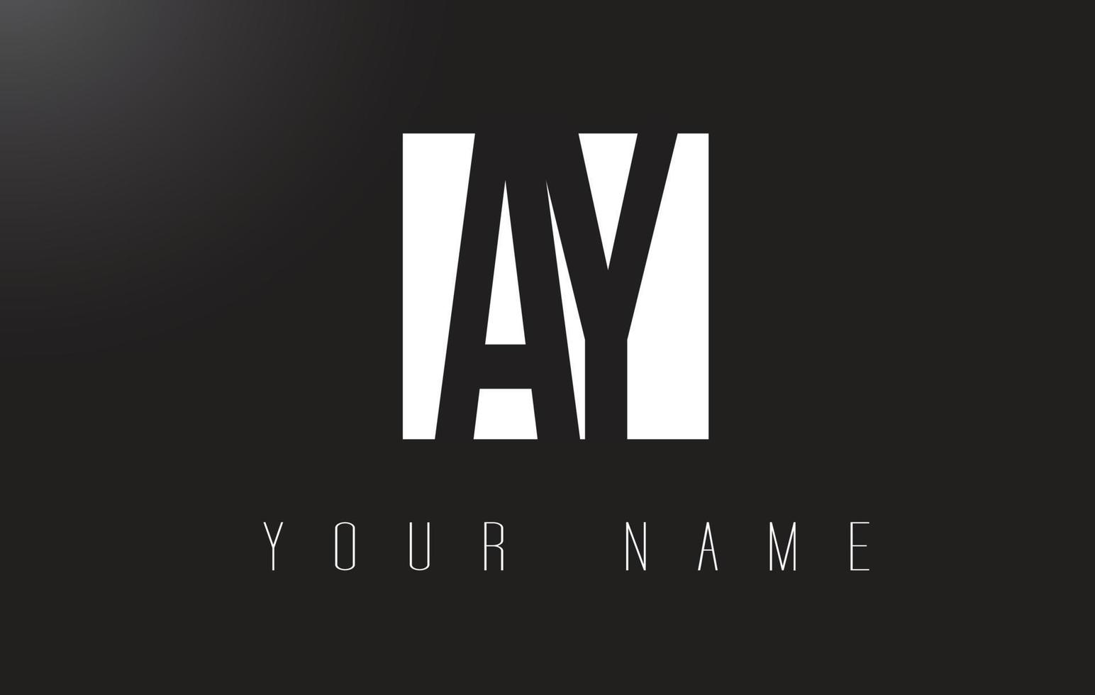 AY Letter Logo With Black and White Negative Space Design. 5074738
