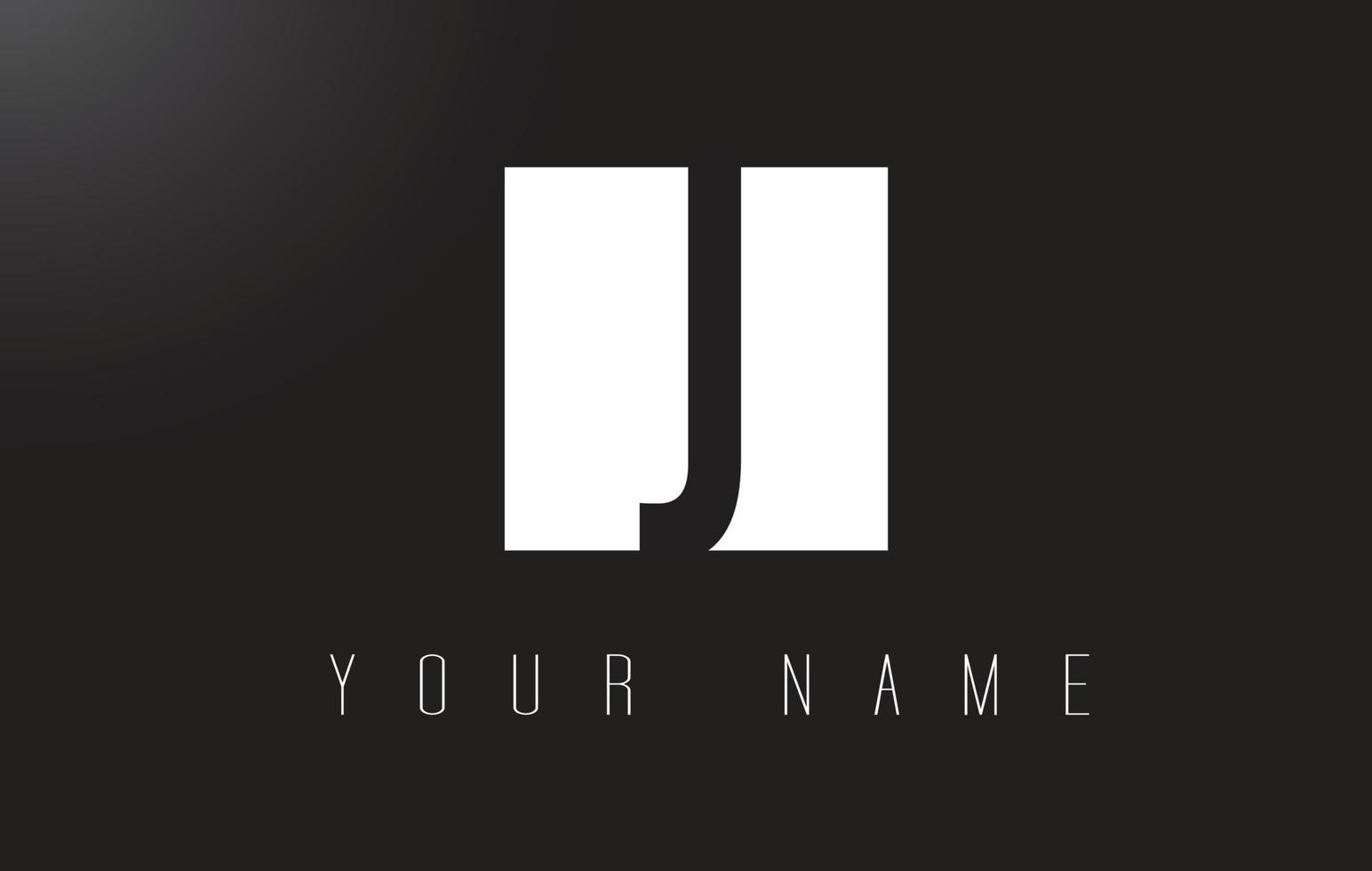 J Letter Logo With Black and White Negative Space Design. vector