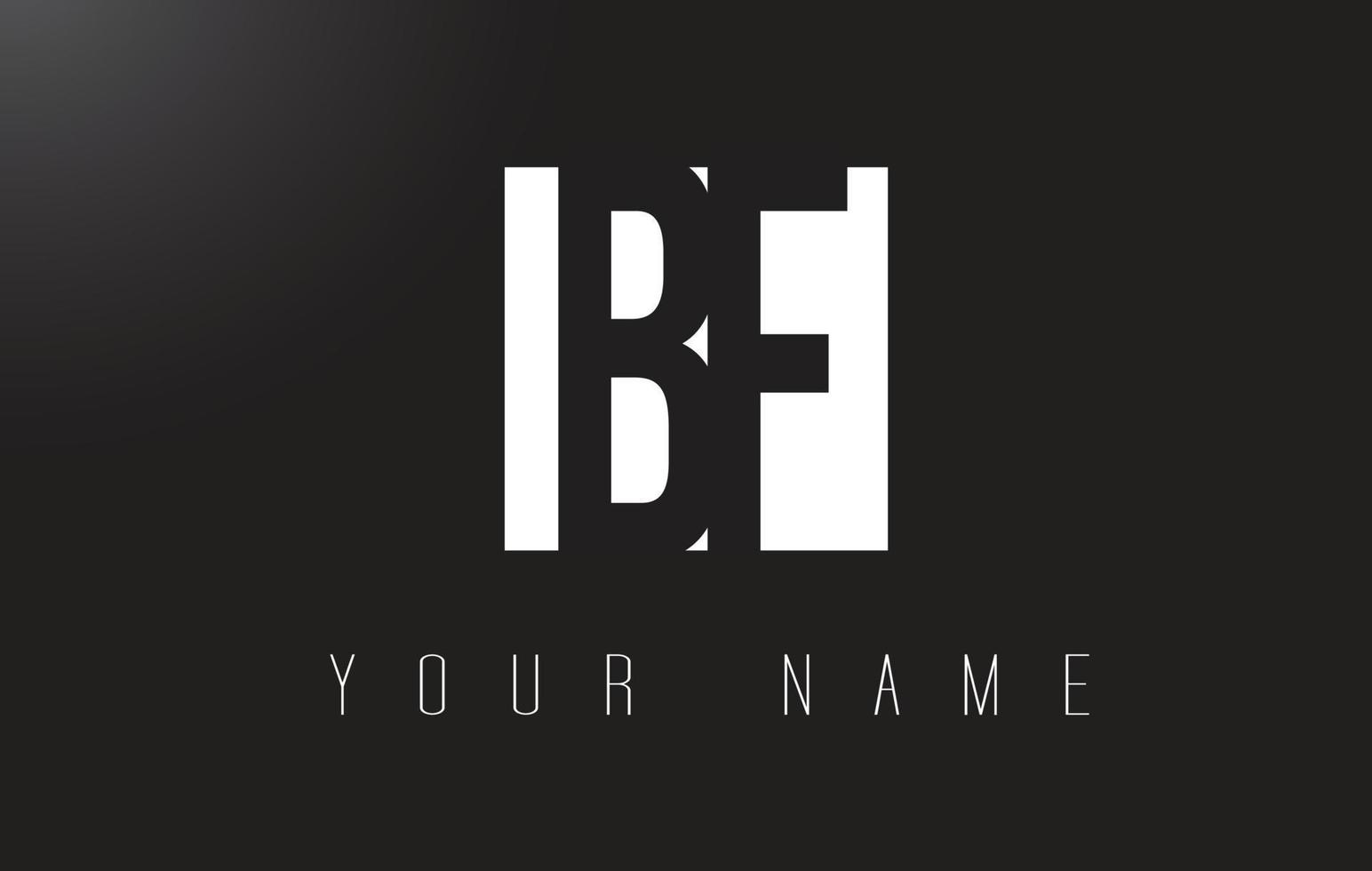 BF Letter Logo With Black and White Negative Space Design. vector