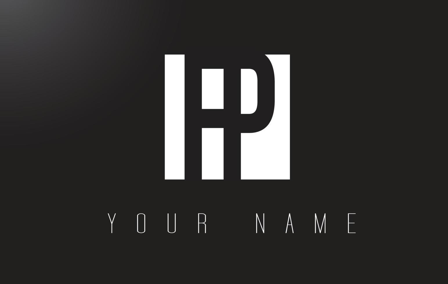 FP Letter Logo With Black and White Negative Space Design. vector