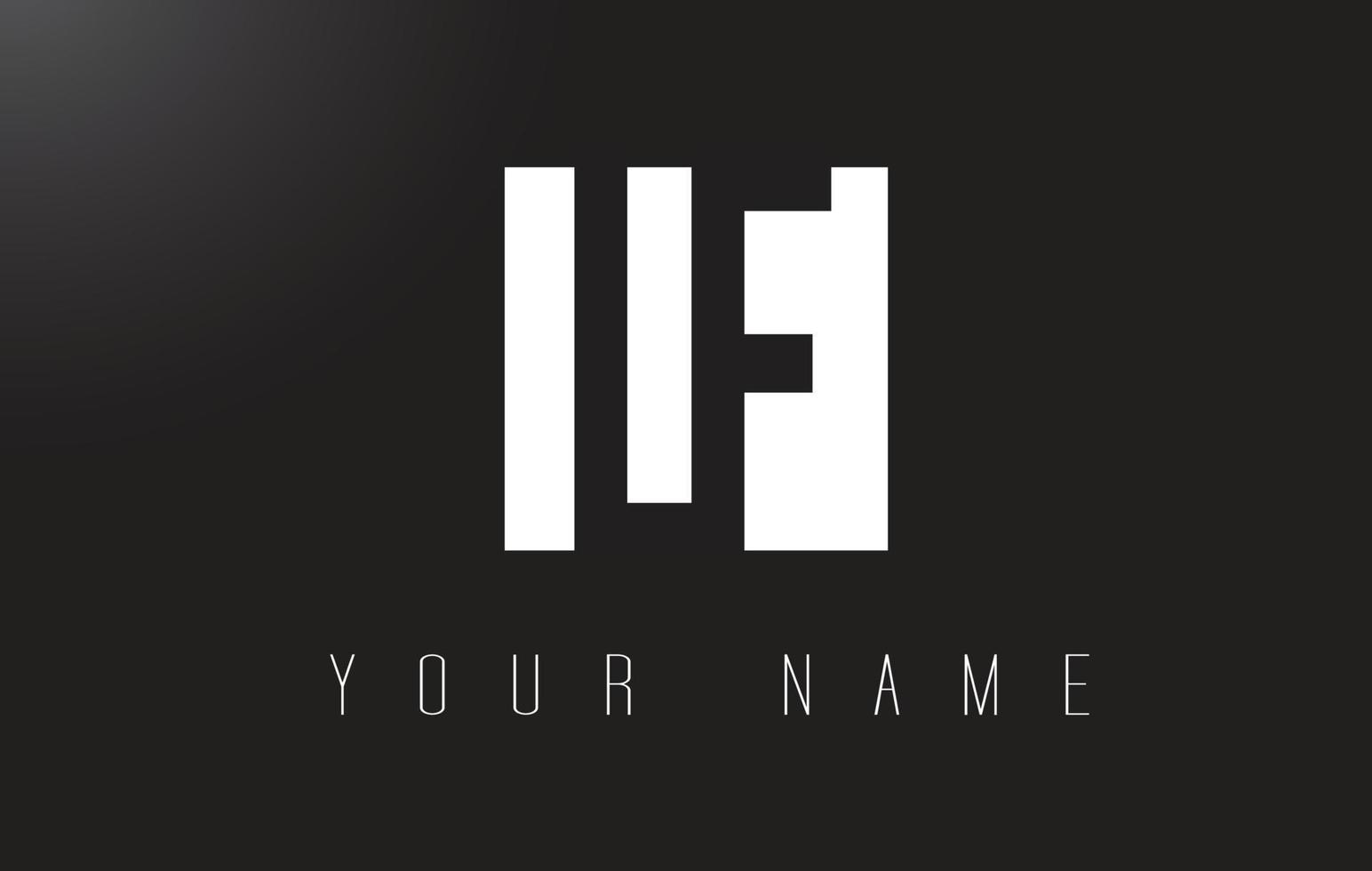 LF Letter Logo With Black and White Negative Space Design. vector