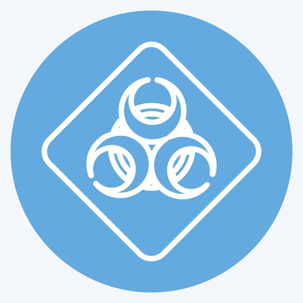 Epidemic Icon in trendy blue eyes style isolated on soft blue background vector