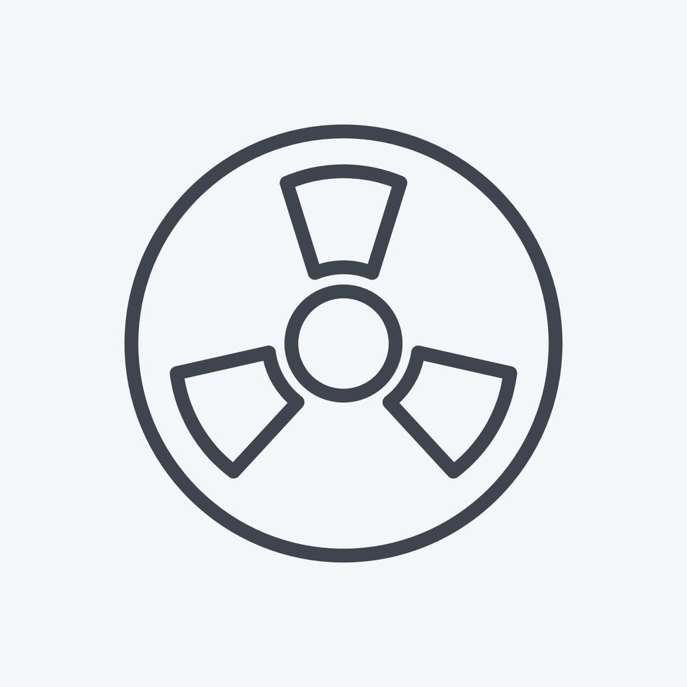 Radioactive Zone Icon in trendy line style isolated on soft blue background vector