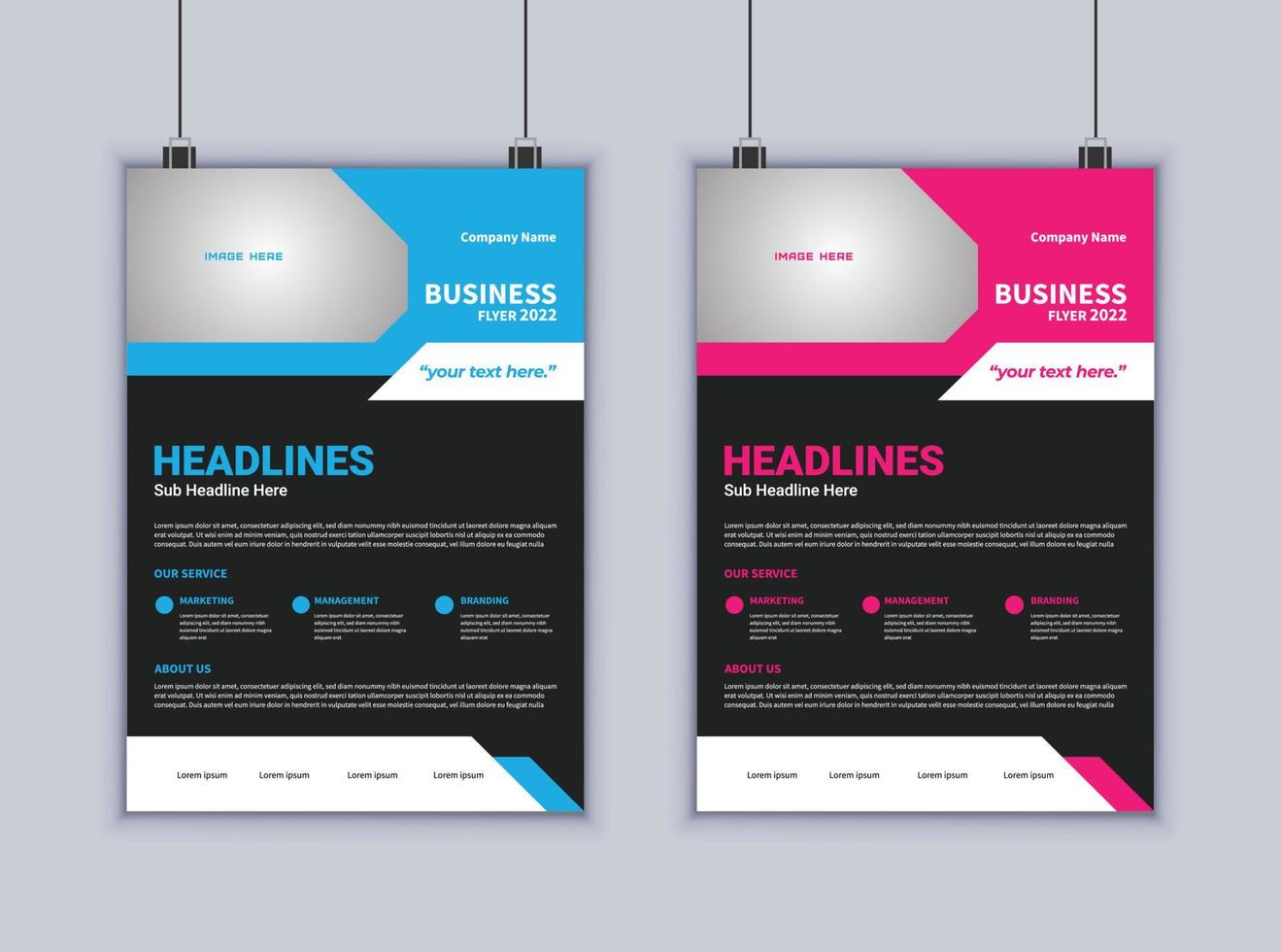 Corporate Business Flyer Design. Modern Layout Design. Vector Design Template. Brochure Design