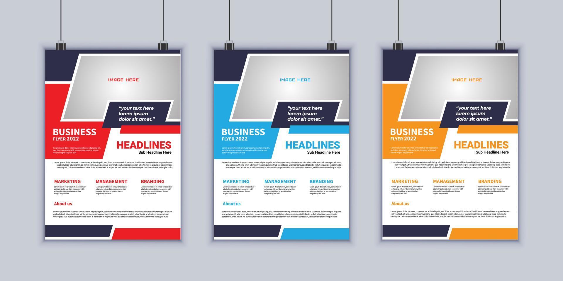 Corporate Business Flyer Design Vector Template. Modern Layout Design. Brochure Design. Business Design