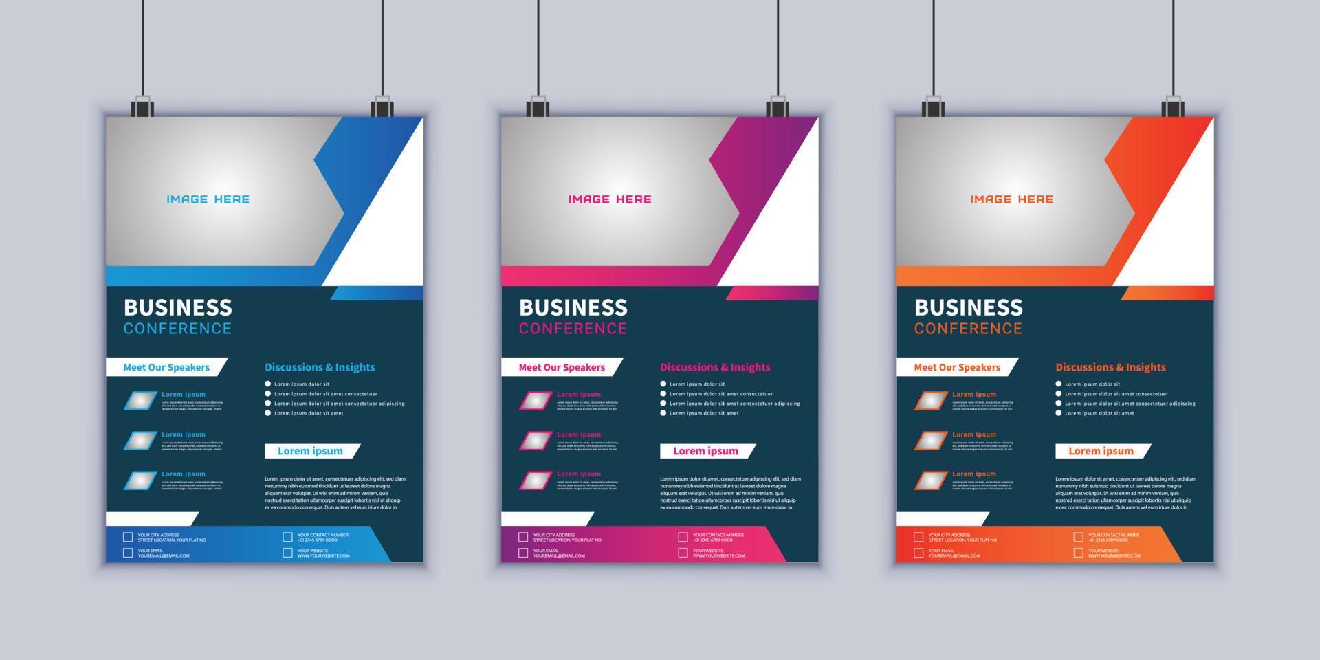 Corporate Business Flyer Design Vector Template. Modern Layout Design. Brochure Design. Business Design