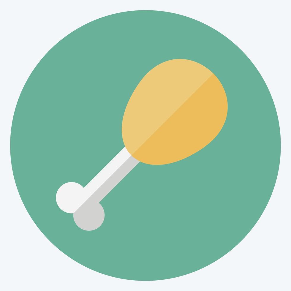 Leg Icon in trendy flat style isolated on soft blue background vector
