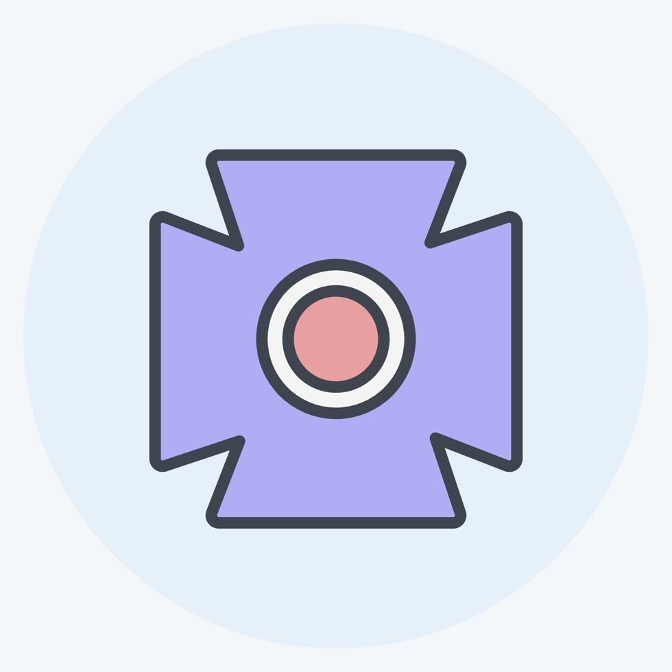 Lights Icon in trendy color mate style isolated on soft blue background vector