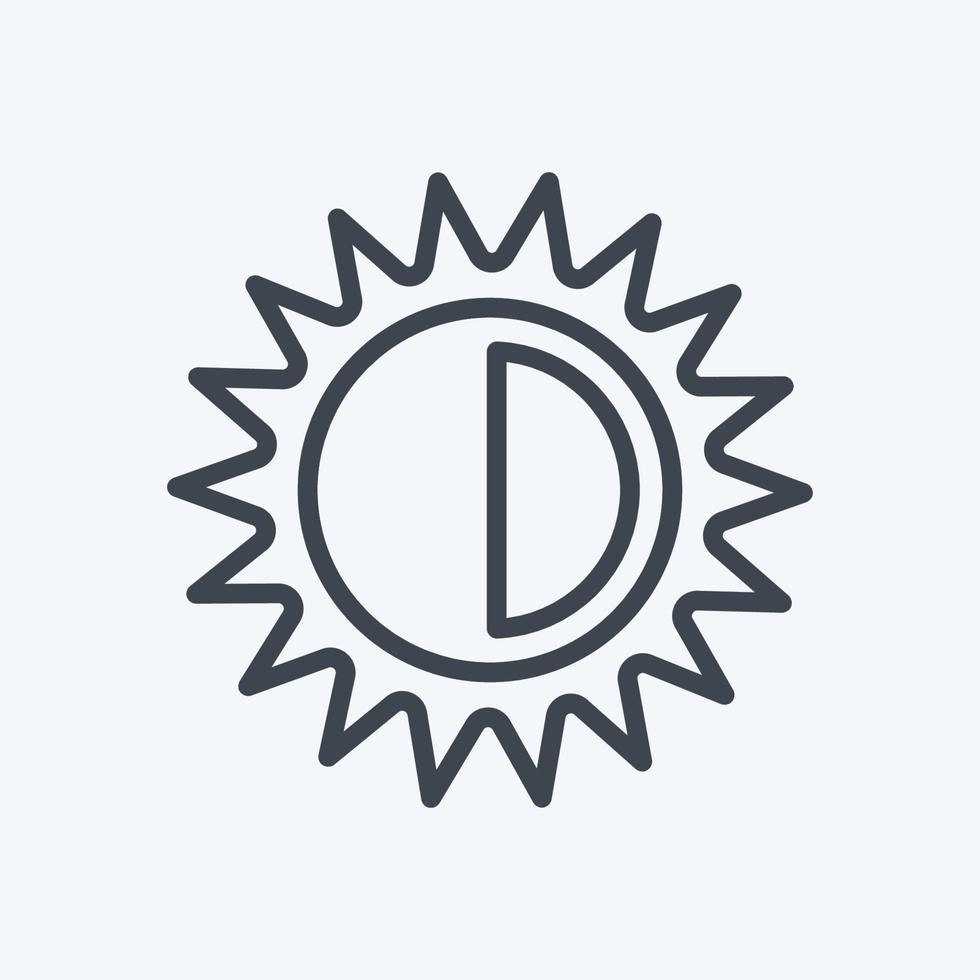 Contrast Icon in trendy line style isolated on soft blue background vector