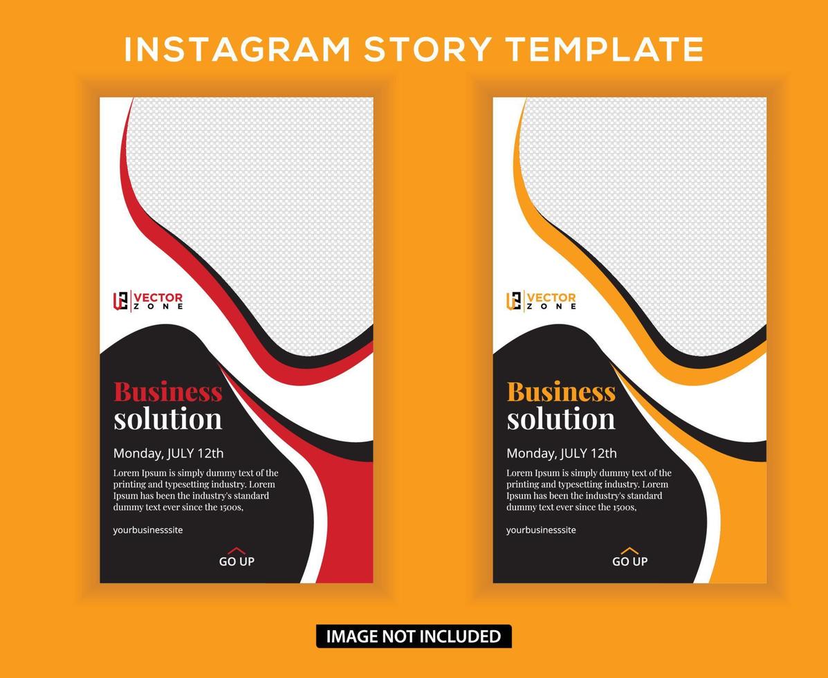 Business promotion and corporate instagram story banner vector