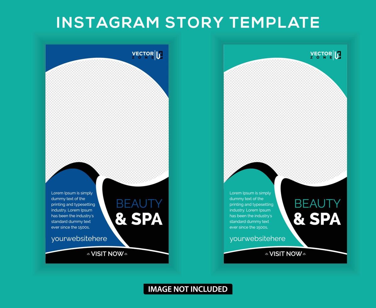 Beauty and spa instagram and social media story template vector