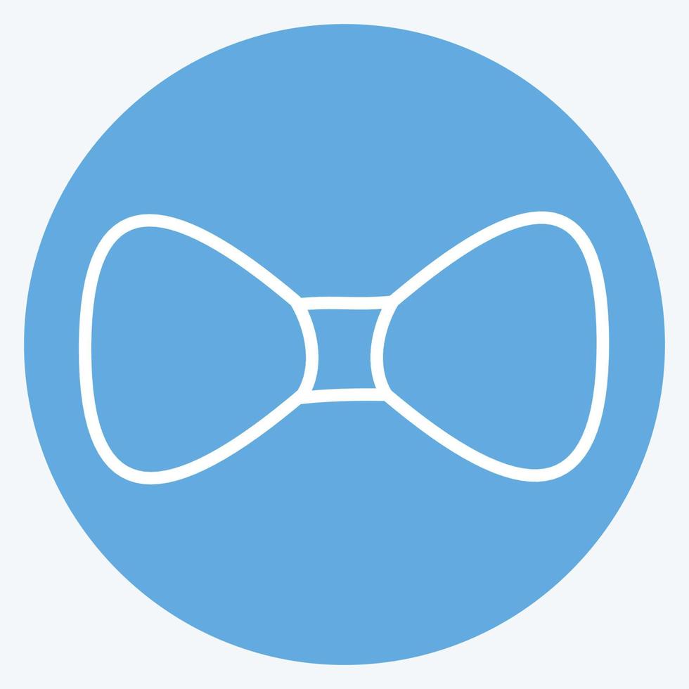 Bow Tie Icon in trendy blue eyes style isolated on soft blue background vector