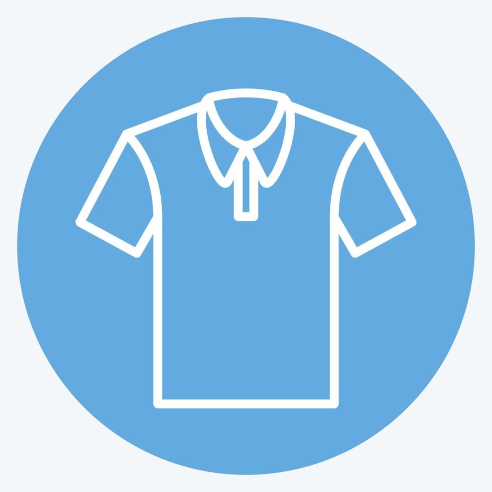 Casual Shirt Icon in trendy blue eyes style isolated on soft blue background vector