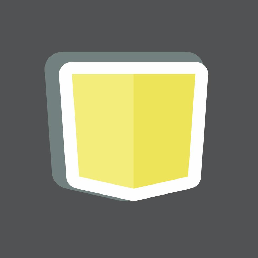Pocket Square Sticker in trendy isolated on black background vector