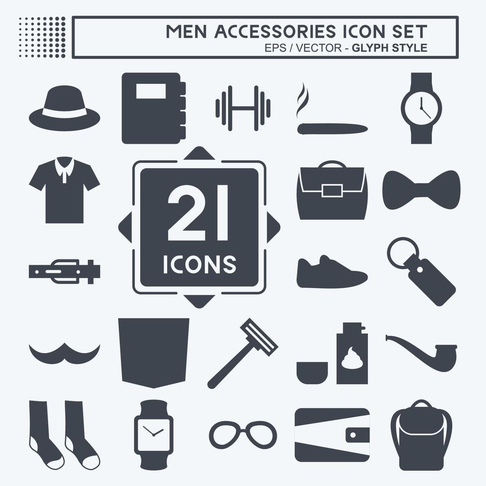 icono de accesorios para hombres en estilo de glifo de moda aislado en  fondo azul suave 5075621 Vector en Vecteezy