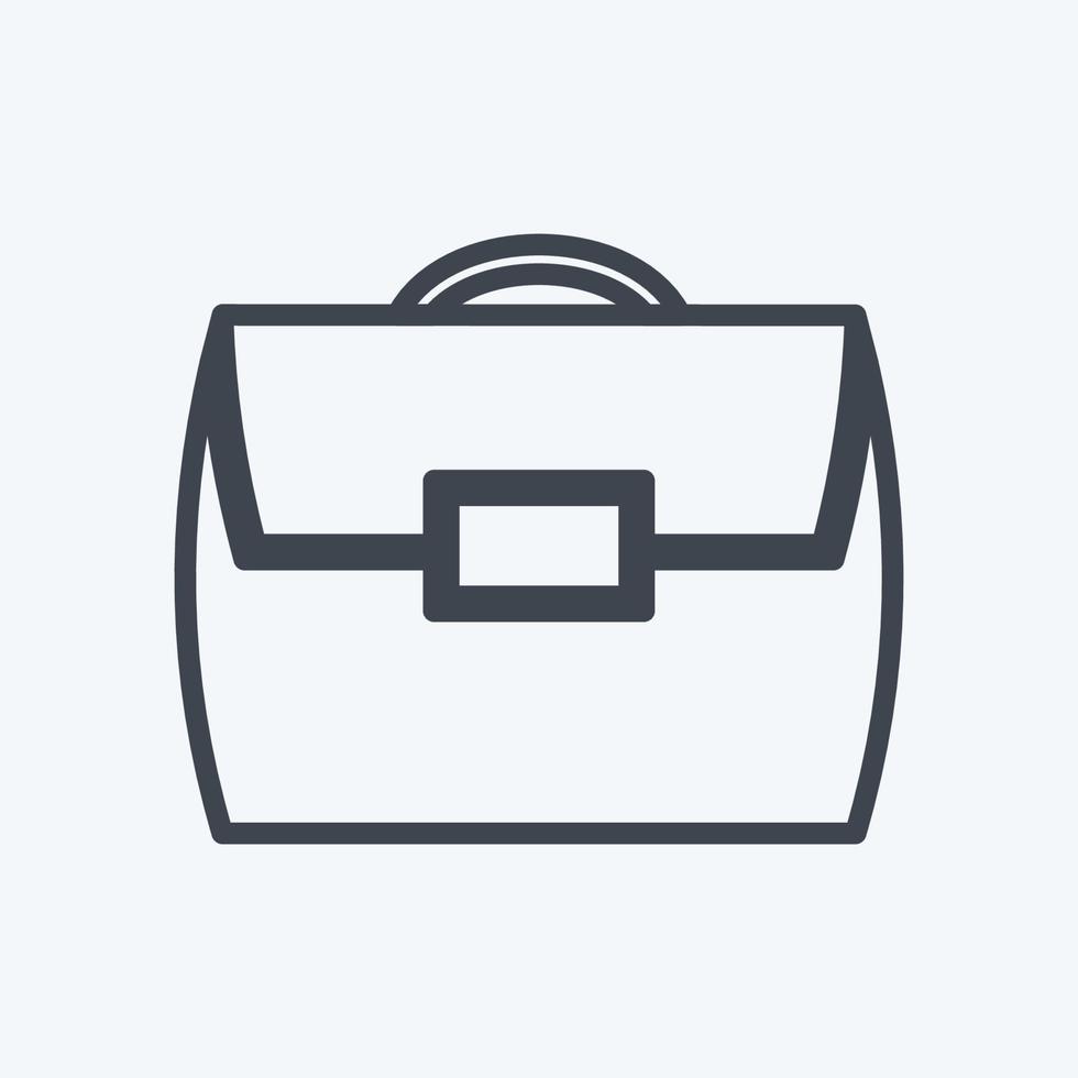 Briefcase Icon in trendy line style isolated on soft blue background vector