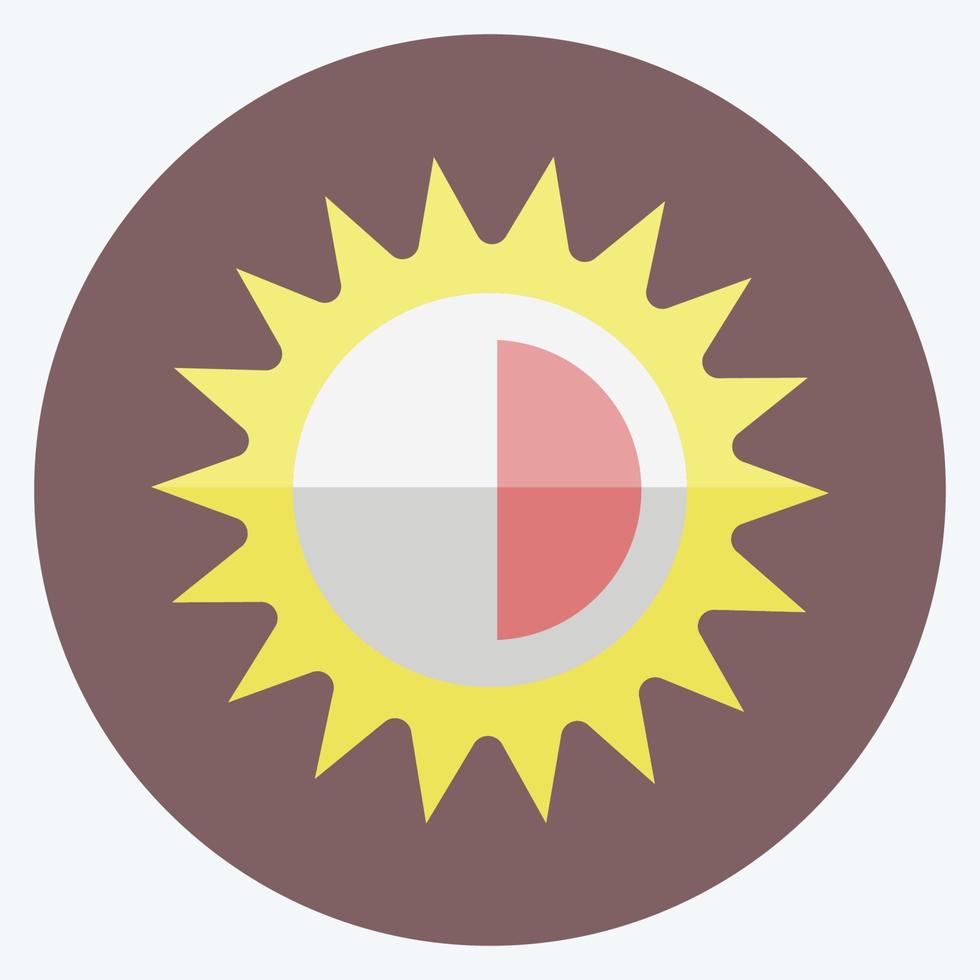 Contrast Icon in trendy flat style isolated on soft blue background vector