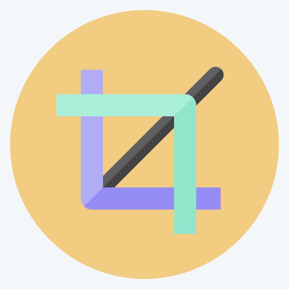 Crop Icon in trendy flat style isolated on soft blue background vector