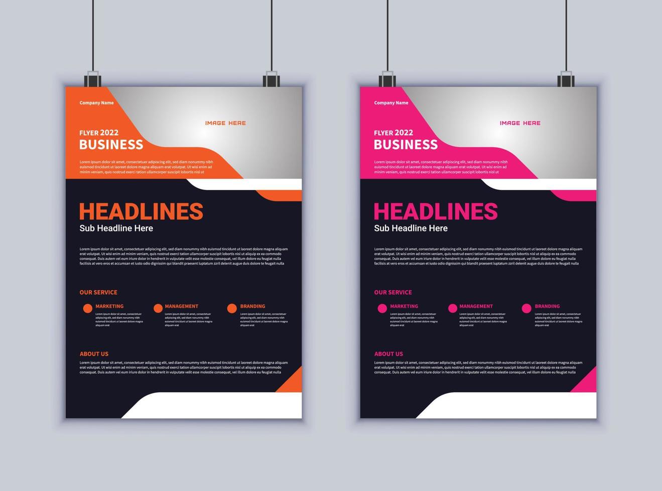 Corporate Business Flyer Design. Modern Layout Design. Vector Design Template. Brochure Design