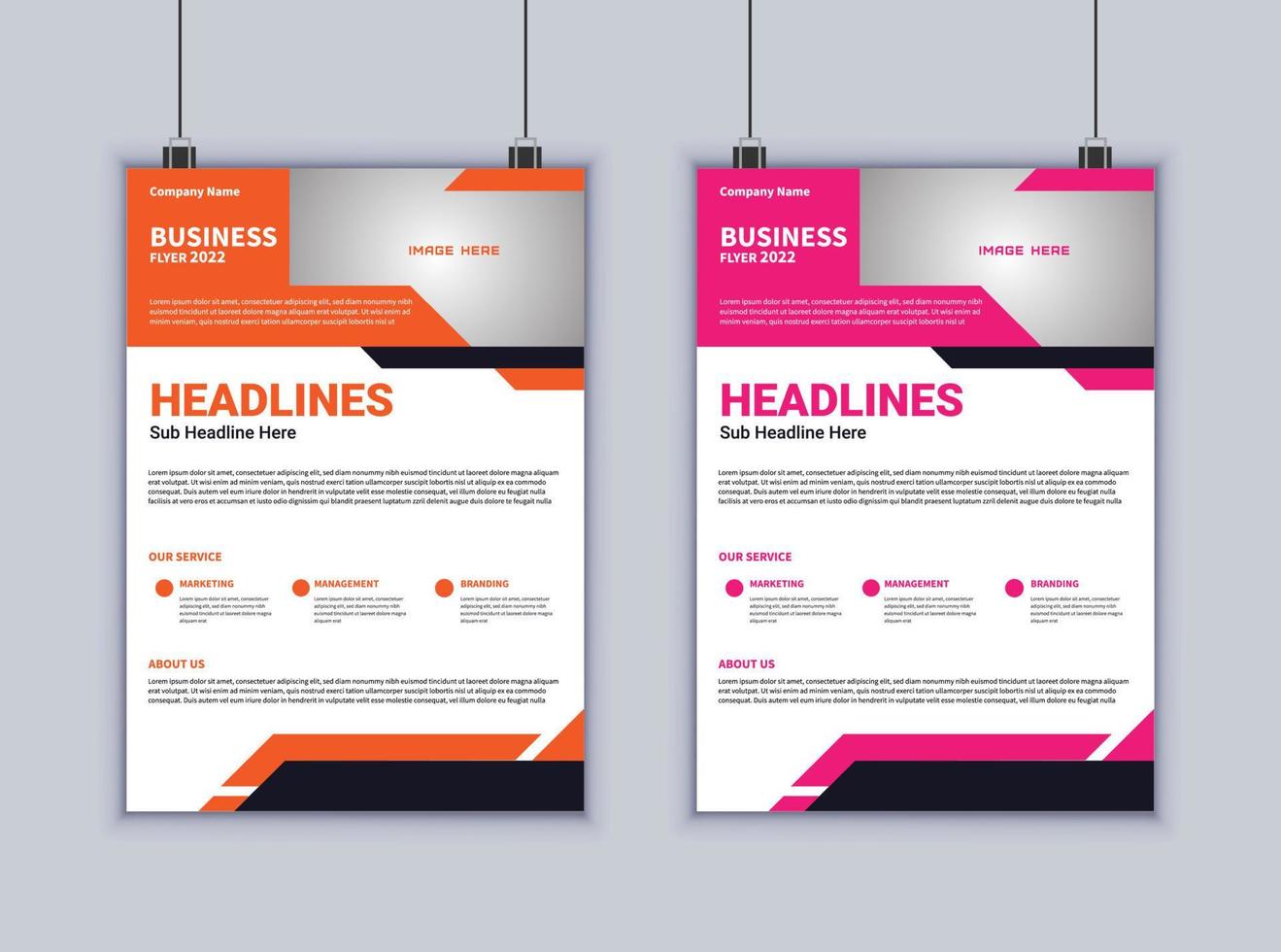 Corporate Business Flyer Design. Modern Layout Design. Vector Design Template. Brochure Design