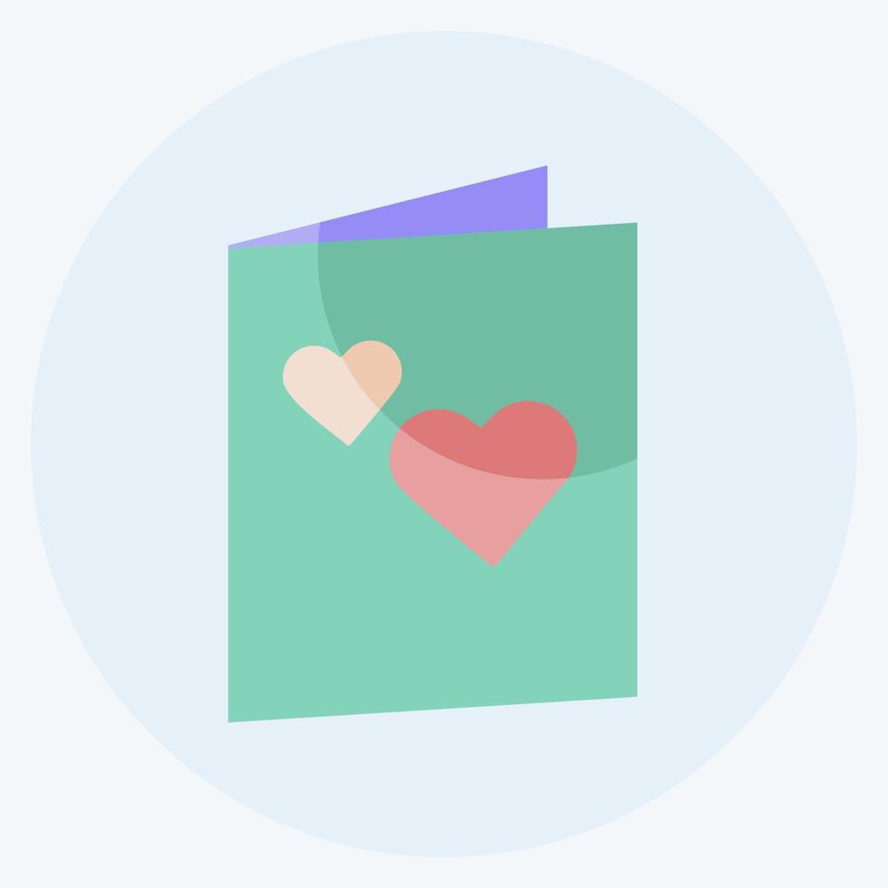 Invitation Card Icon in trendy flat style isolated on soft blue background vector