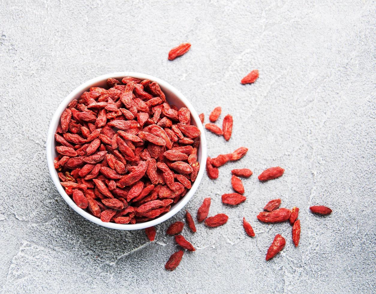 dry red goji berries photo