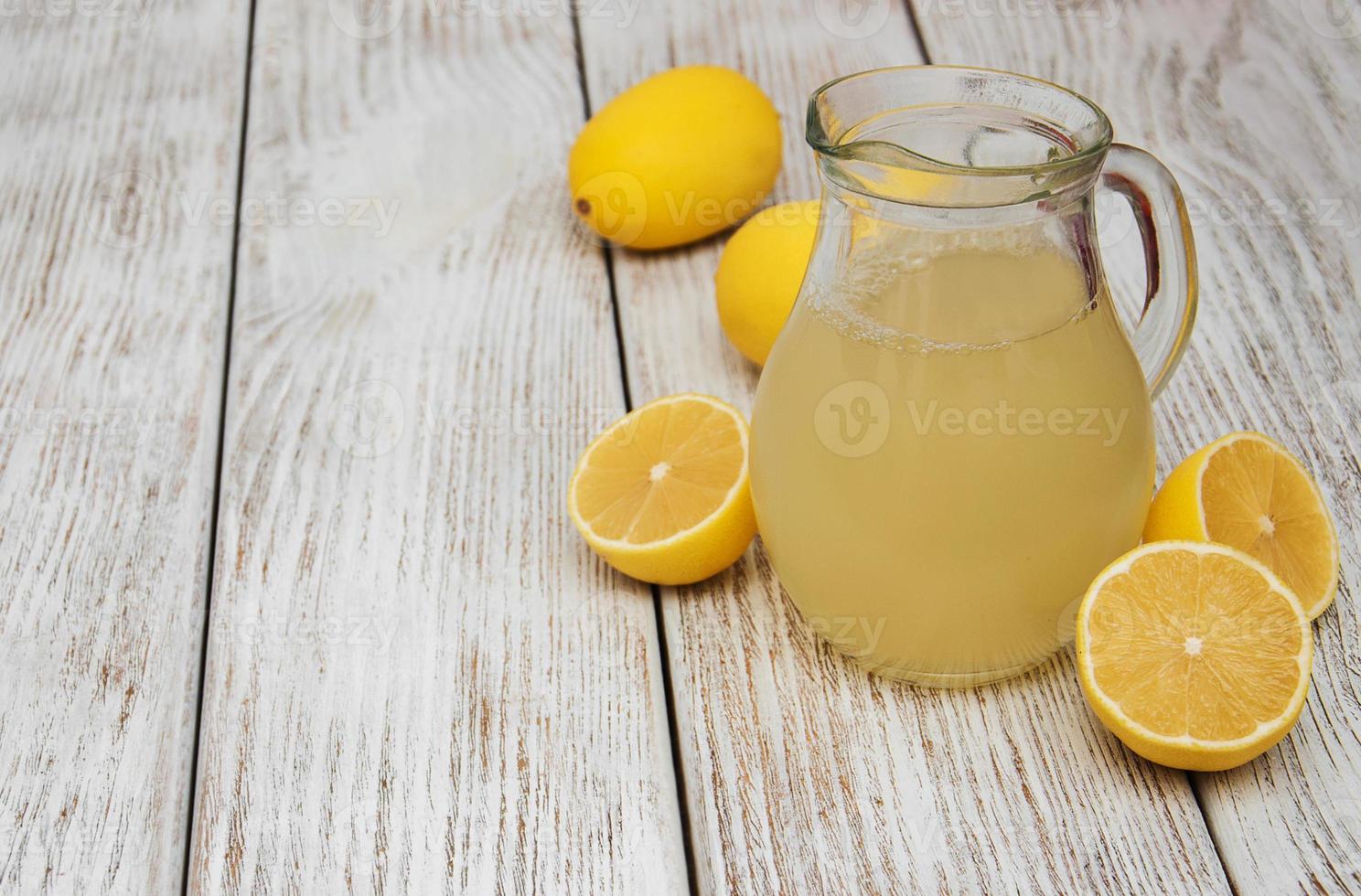 Jar of lemon juice photo