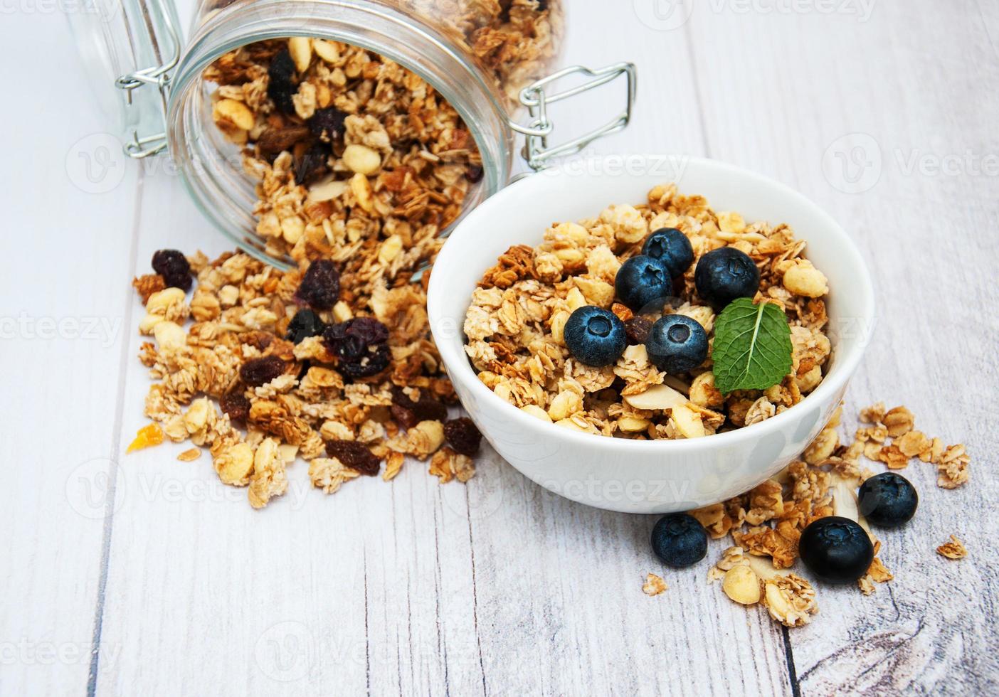 Bowl with granola photo