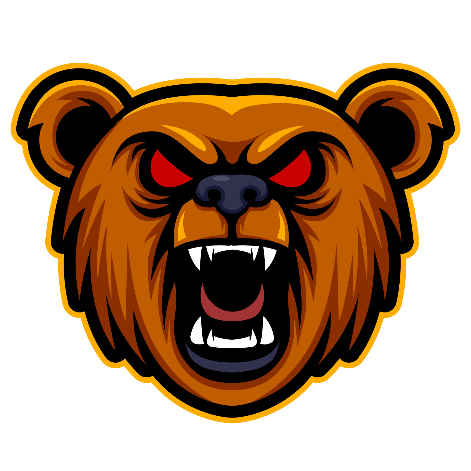 head bear angry , mascot esports logo vector illustration 5076539 ...